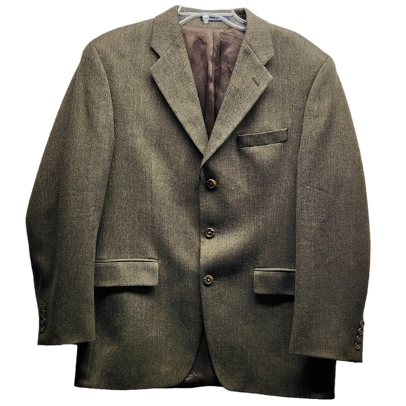 Ralph Ralph Lauren Mens 41R 100% Lambswool Herringbone Blazer Sport Coat Jacket - Picture 3 of 12